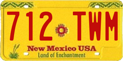NM license plate 712TWM