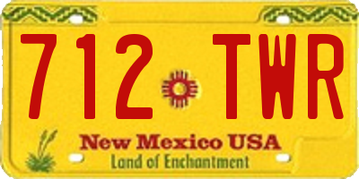 NM license plate 712TWR