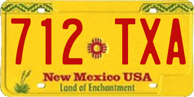 NM license plate 712TXA