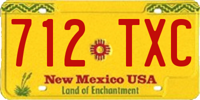 NM license plate 712TXC