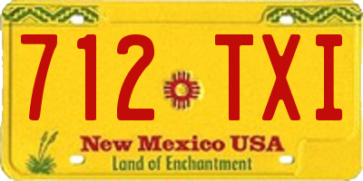 NM license plate 712TXI