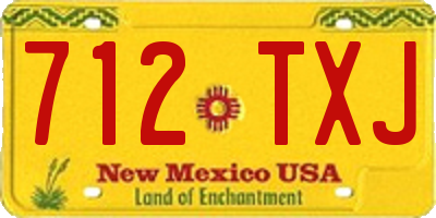 NM license plate 712TXJ