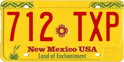 NM license plate 712TXP