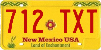 NM license plate 712TXT