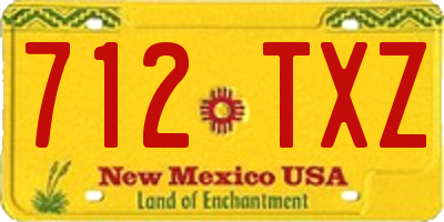 NM license plate 712TXZ