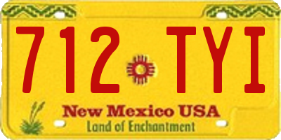 NM license plate 712TYI
