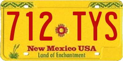 NM license plate 712TYS