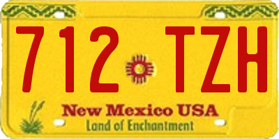NM license plate 712TZH