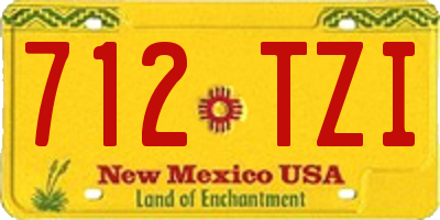 NM license plate 712TZI