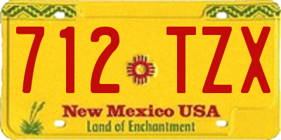 NM license plate 712TZX