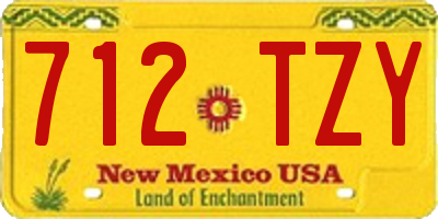 NM license plate 712TZY