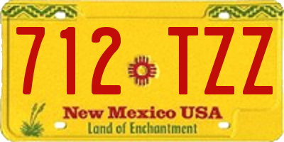 NM license plate 712TZZ