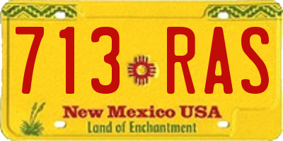 NM license plate 713RAS