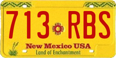 NM license plate 713RBS