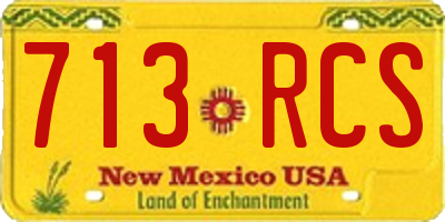 NM license plate 713RCS