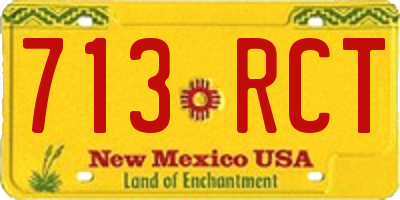 NM license plate 713RCT