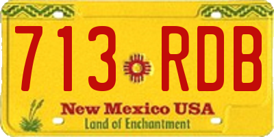 NM license plate 713RDB