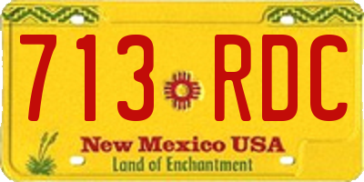 NM license plate 713RDC