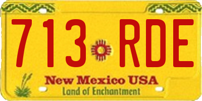NM license plate 713RDE