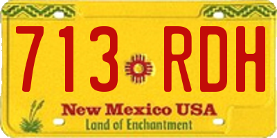 NM license plate 713RDH