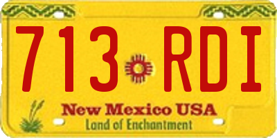 NM license plate 713RDI
