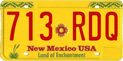 NM license plate 713RDQ