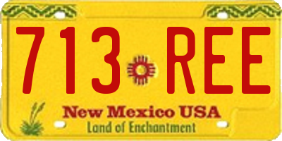 NM license plate 713REE