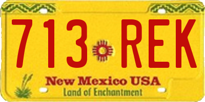 NM license plate 713REK