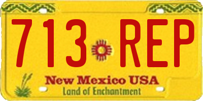 NM license plate 713REP