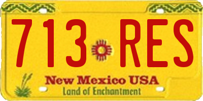 NM license plate 713RES