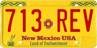 NM license plate 713REV