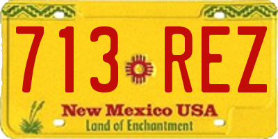 NM license plate 713REZ
