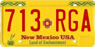 NM license plate 713RGA