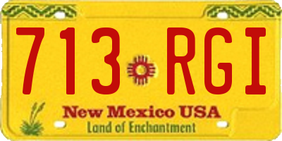NM license plate 713RGI