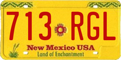 NM license plate 713RGL