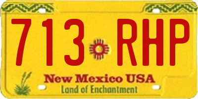 NM license plate 713RHP