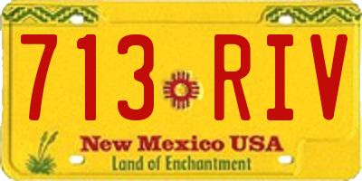 NM license plate 713RIV