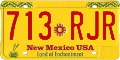 NM license plate 713RJR