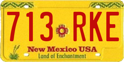 NM license plate 713RKE