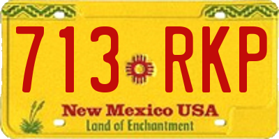 NM license plate 713RKP