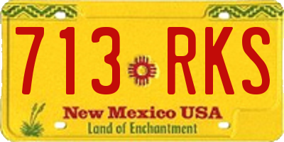 NM license plate 713RKS