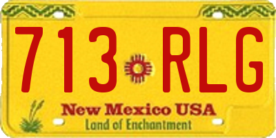 NM license plate 713RLG
