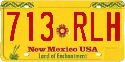 NM license plate 713RLH