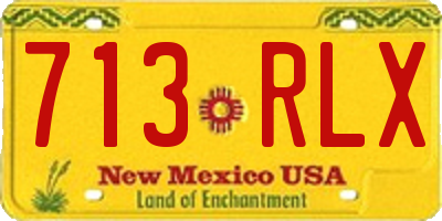 NM license plate 713RLX