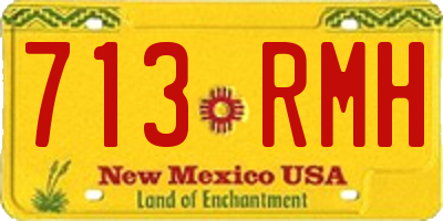 NM license plate 713RMH