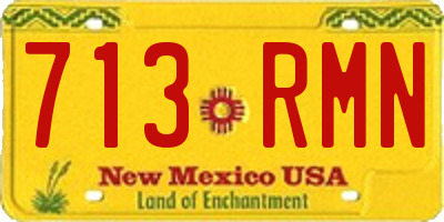 NM license plate 713RMN