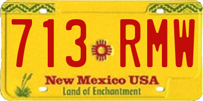 NM license plate 713RMW