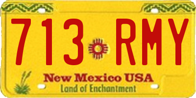 NM license plate 713RMY