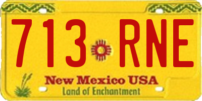 NM license plate 713RNE