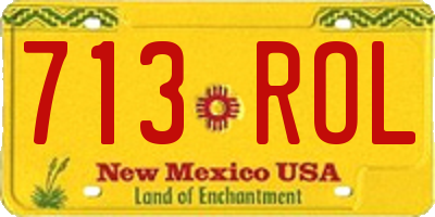 NM license plate 713ROL